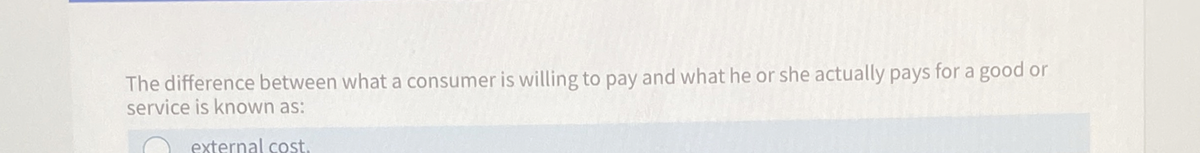 Solved The difference between what a consumer is willing to | Chegg.com