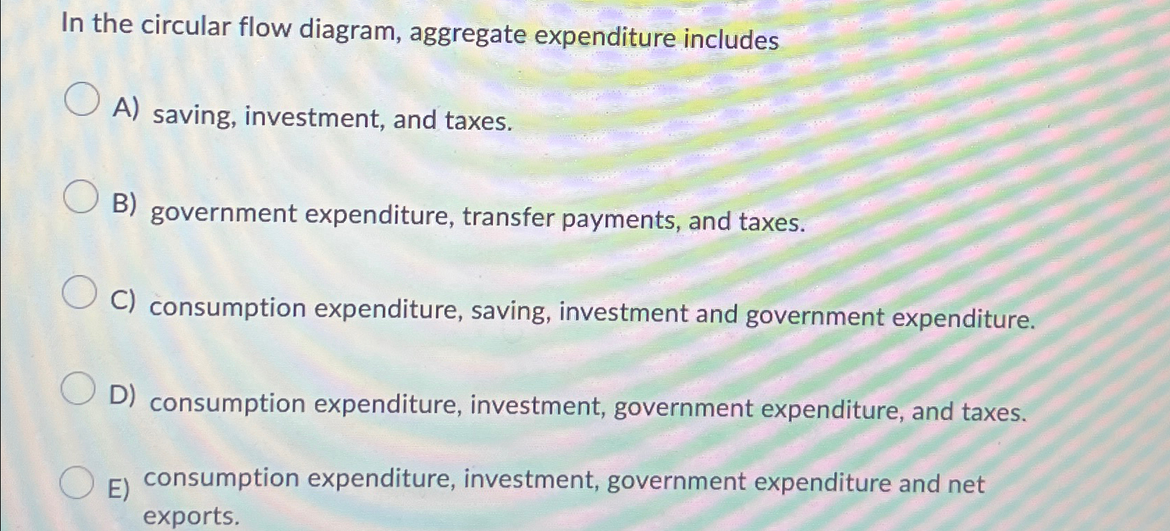 Solved In the circular flow diagram, aggregate expenditure | Chegg.com