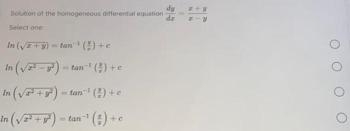 Solved Solution of the homogeneous differential equation | Chegg.com