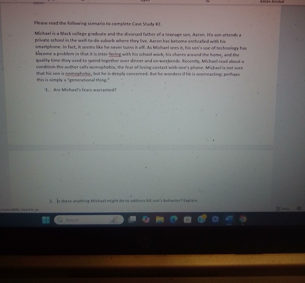Solved Please read the following scenario to complete Case | Chegg.com