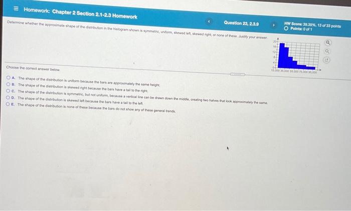 Solved Homework: Chapter 2 Section 2.1-2.3 Homework Question | Chegg.com