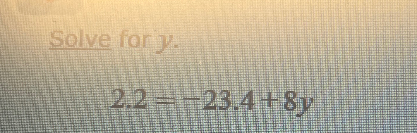 3y 8 22 solve