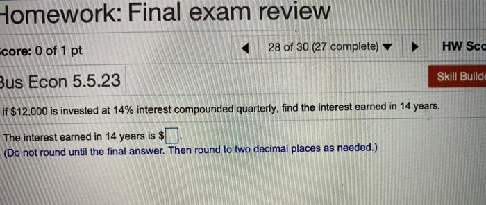 Solved Homework: Final exam review core: 0 of 1 pt 28 of 30 | Chegg.com