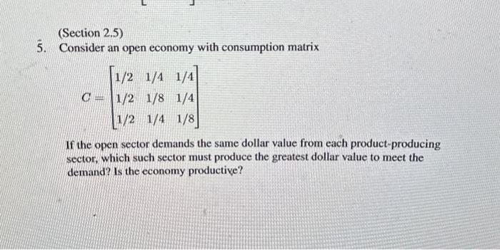 Solved (Section 2.5) 5. Consider an open economy with | Chegg.com