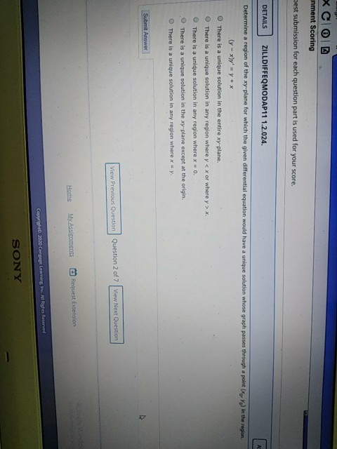 Solved best submission for each question part is used for | Chegg.com