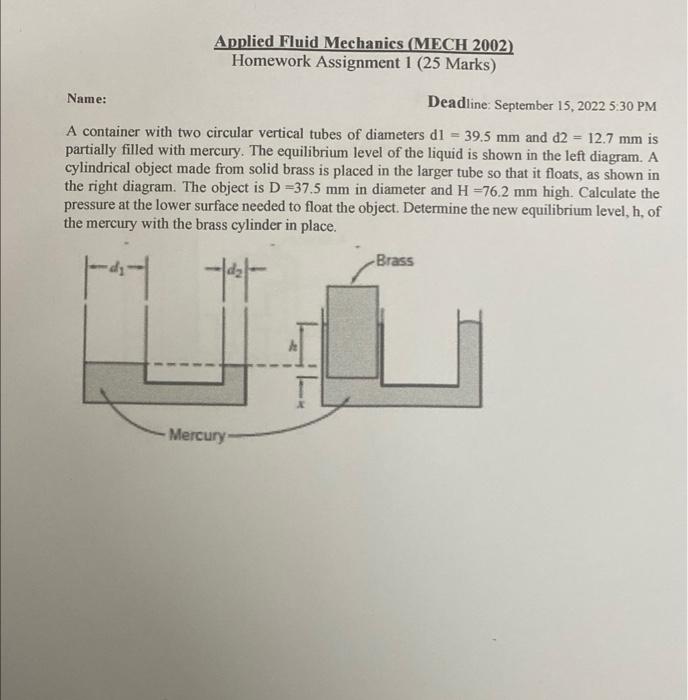 A container with two circular vertical tubes of