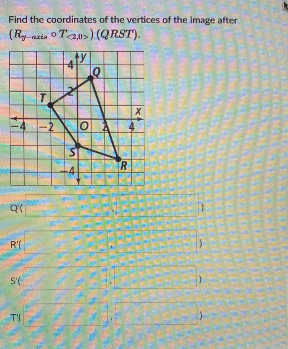 Solved Find The Coordinates Of The Vertices Of The Image Chegg Com