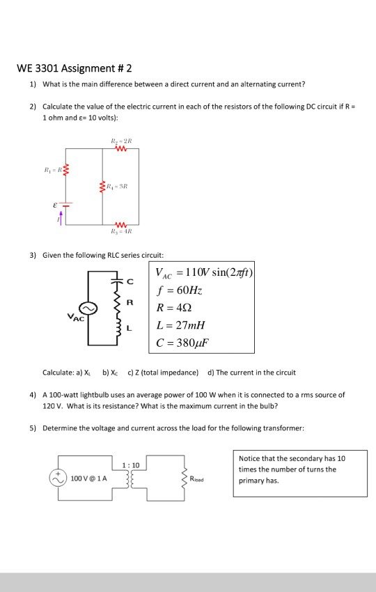 Solved WE 3301 Assignment # 2 1) What is the main difference | Chegg.com