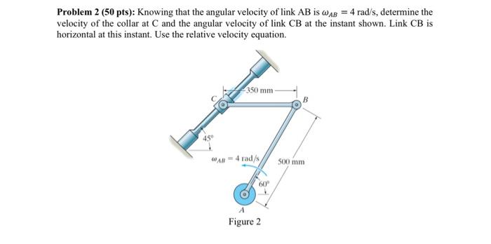 Solved Problem 2(50pts) : Knowing that the angular velocity | Chegg.com