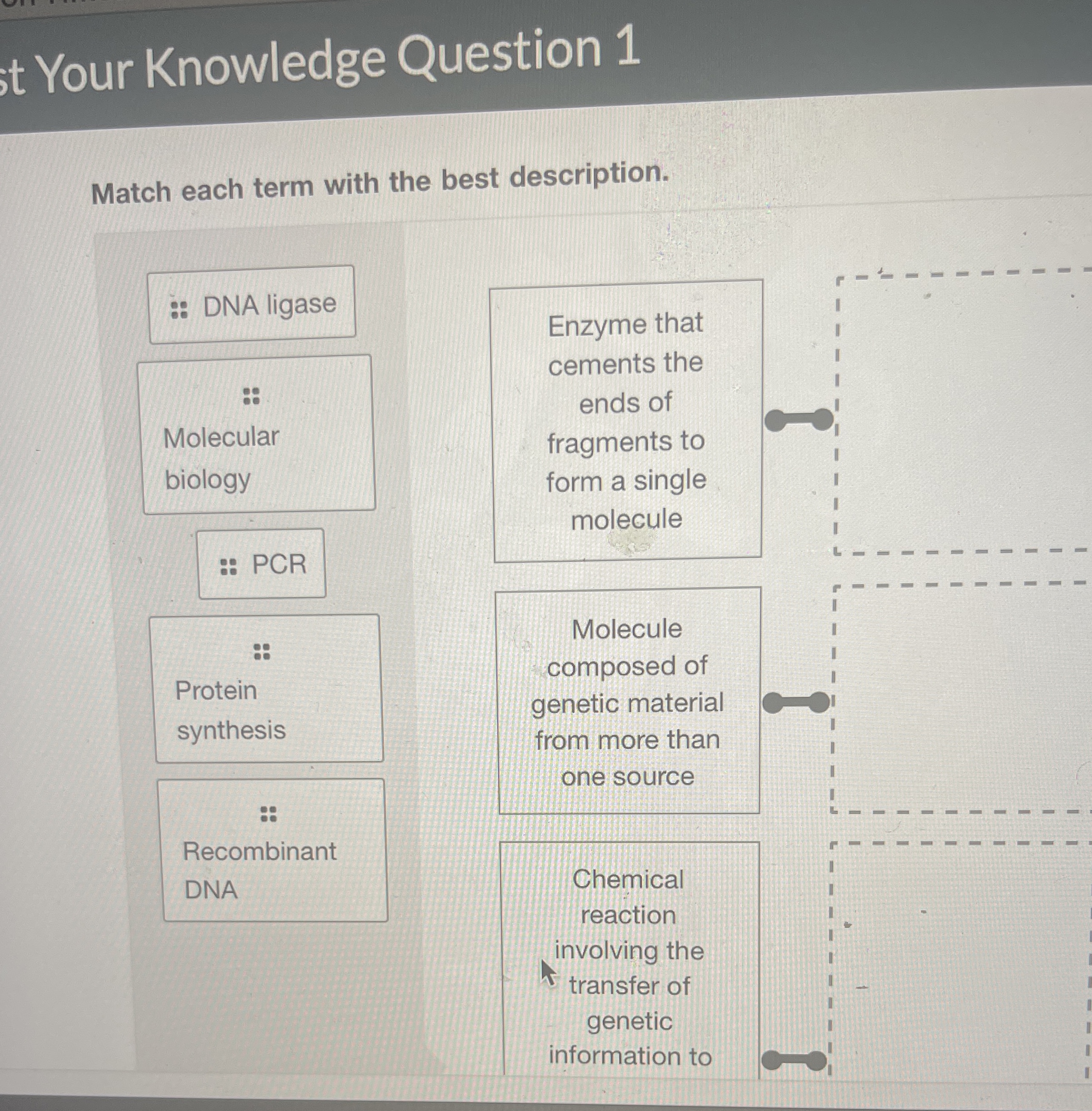 Solved t Your Knowledge Question 1Match each term with the | Chegg.com