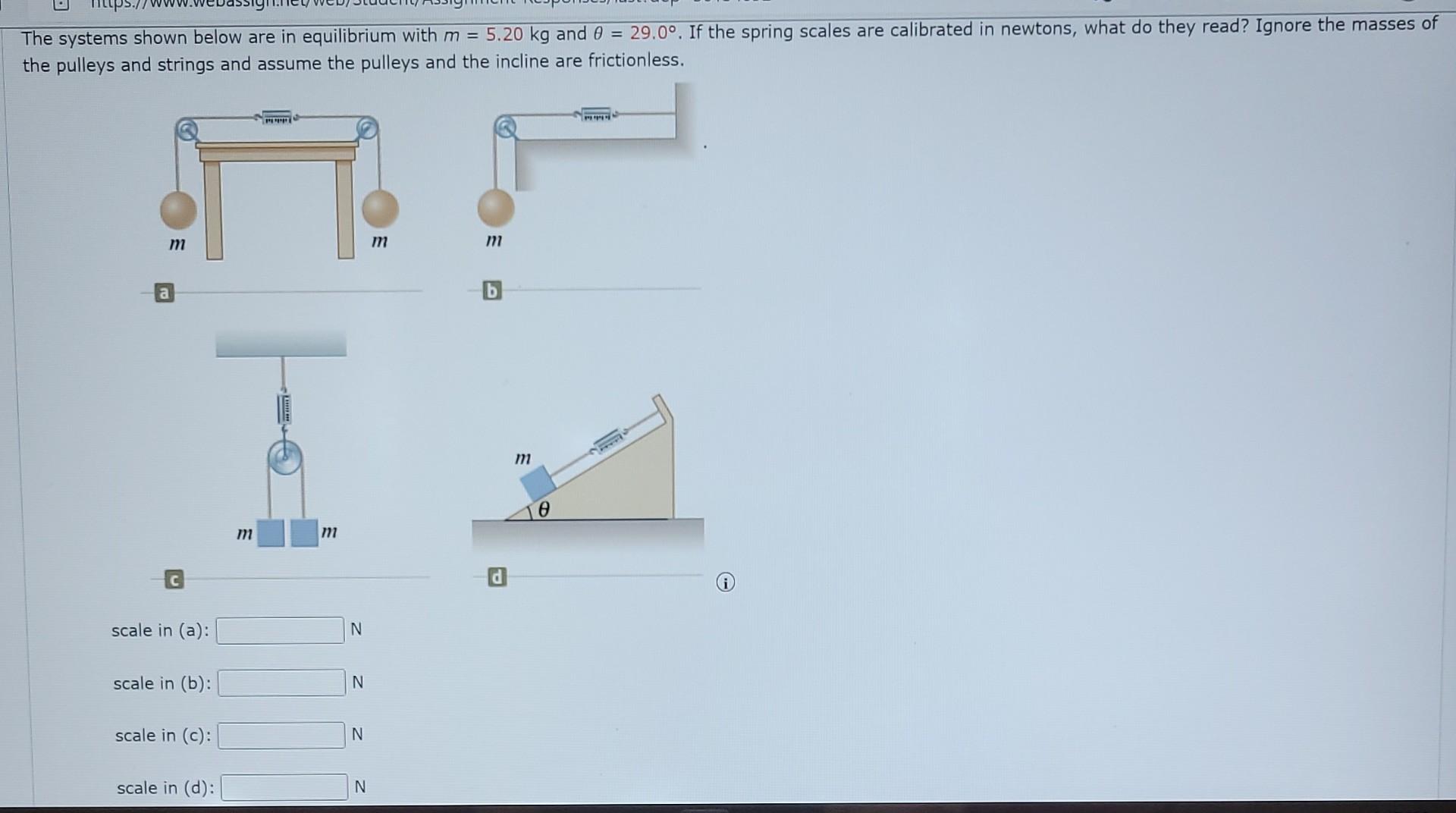 Solved The systems shown below are in equilibrium with