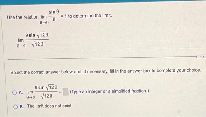 Use the relation \( \lim _{\theta \rightarrow 0} \frac{\sin \theta}{\theta}=1 \) to determine the limit.
\[
\lim _{\theta \ri
