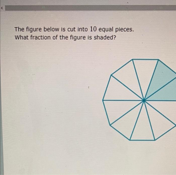 Solved The figure below is cut into 10 equal pieces. What | Chegg.com