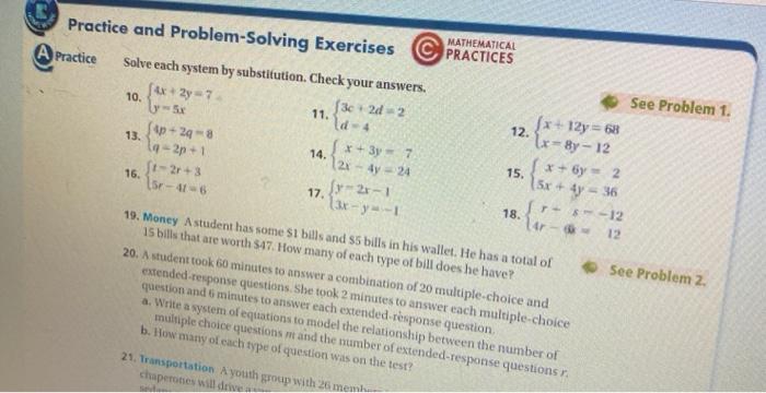 practice and problem solving exercises mathematical practices answers