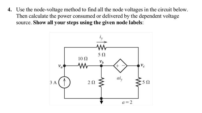 Solved Use the node-voltage method to find all the node | Chegg.com