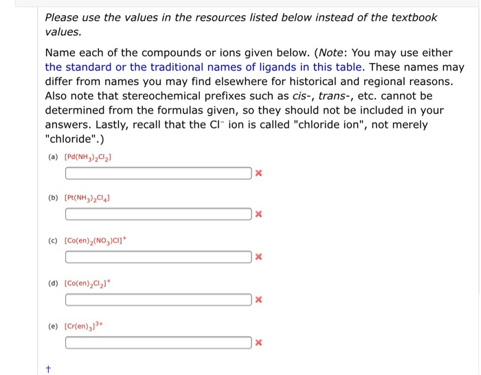 Solved Please use the values in the resources listed below | Chegg.com