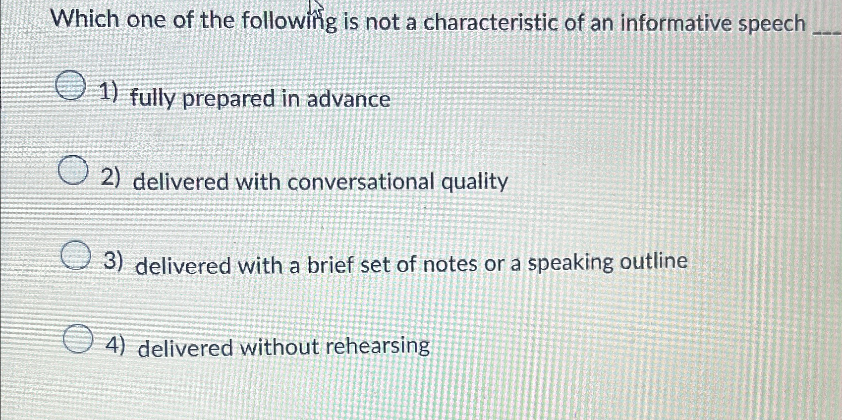 Solved Which one of the following is not a characteristic of | Chegg.com