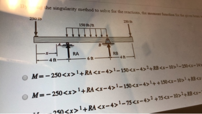 Solved By using the singularity method to solve for the | Chegg.com