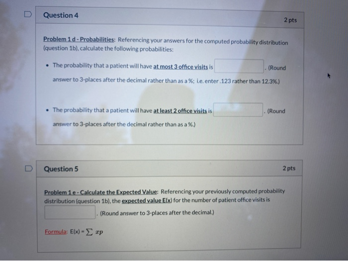 Solved Problem 1: Probability Distribution and Expected | Chegg.com