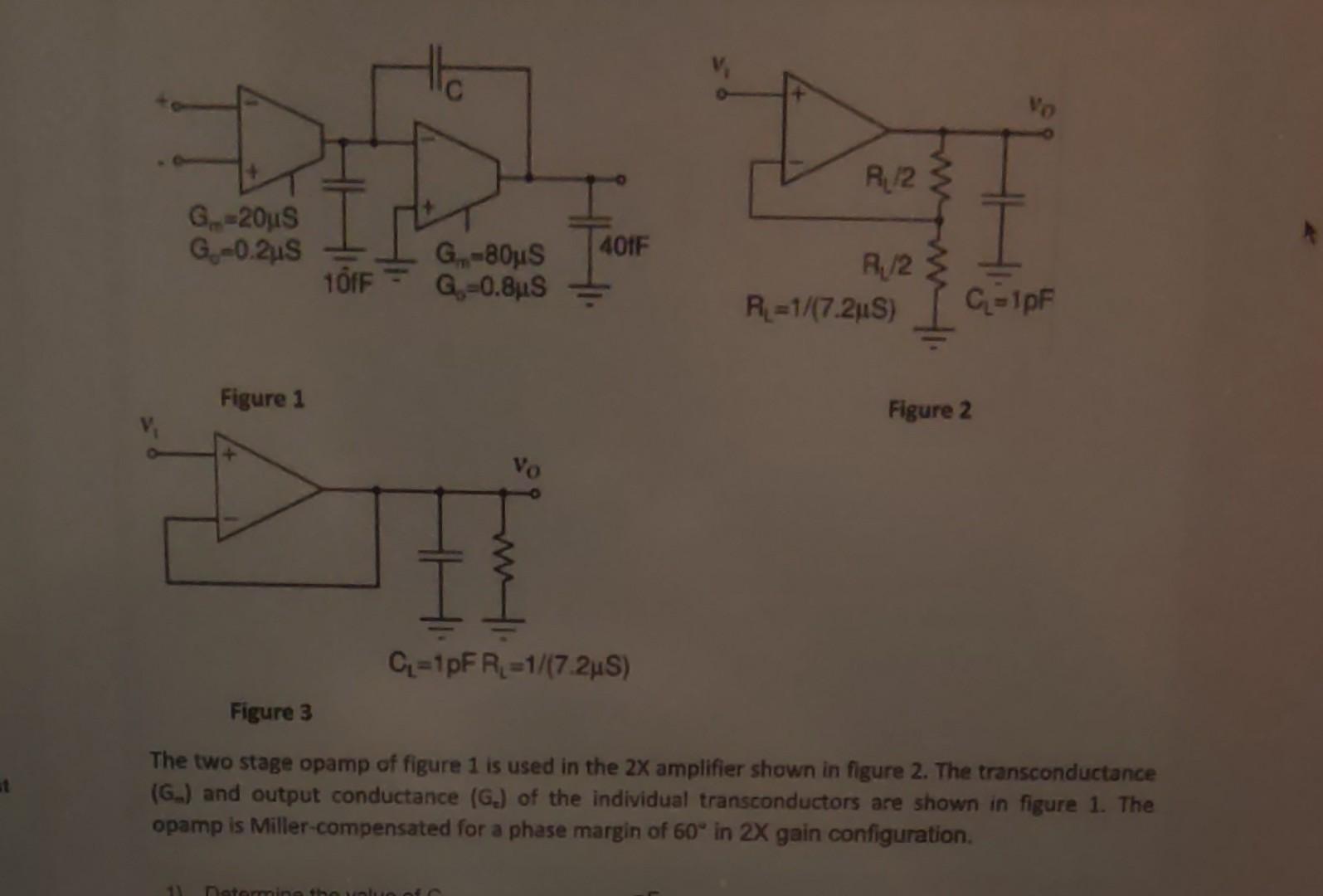 Solved Figure 2 Figure 3 The two stage opamp of figure 1 is | Chegg.com