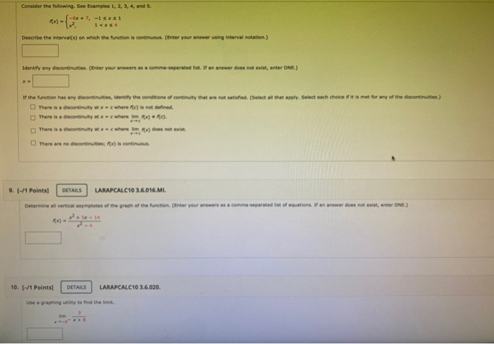 Consider The Example Problem Solved Consider the following. See Examples 1, 2, 3, 4, and | Chegg.com