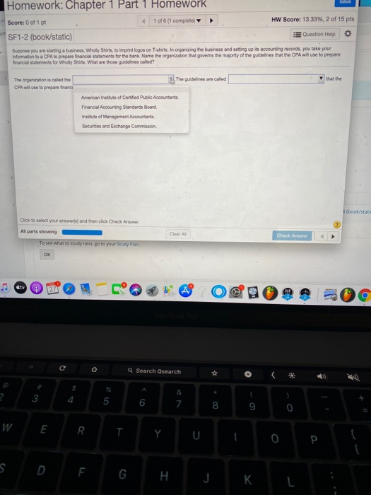 Solved Save Homework: Chapter 1 Part 1 Homework Score: 0 of | Chegg.com