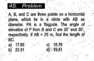 Solved 45. Problem A, B, and are three points on a | Chegg.com
