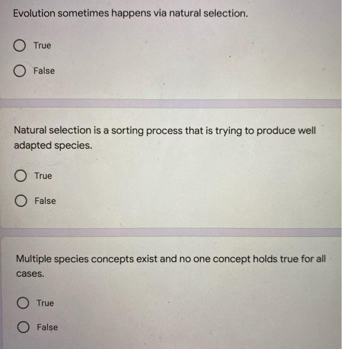 natural selection is a mechanism of evolution true or false