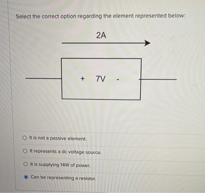 Solved Select the correct option regarding the element | Chegg.com