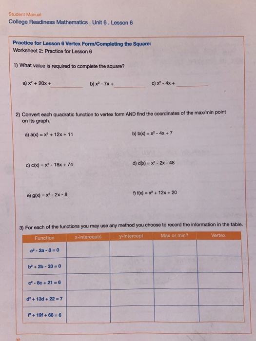Math For College Readiness Worksheets Sara Battle s Math Worksheets