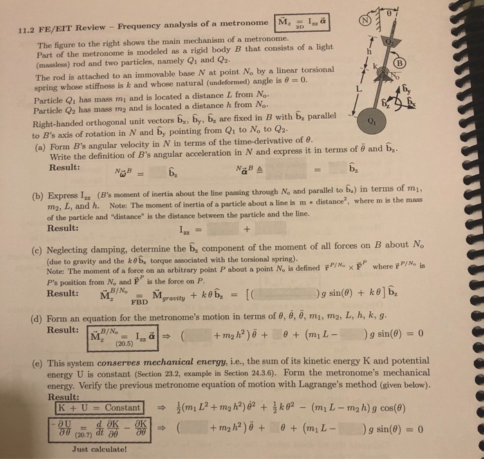 11 2 Fe Eit Review Frequency Analysis Of A Metro Chegg Com