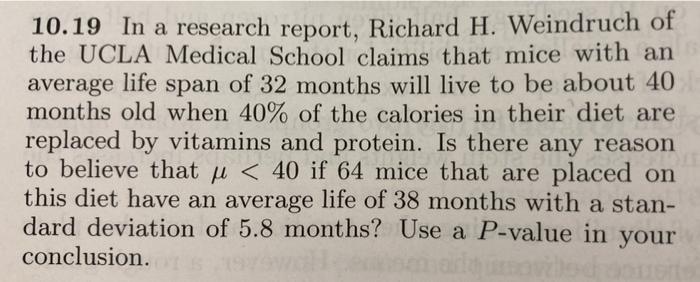 in a research report richard h weindruch