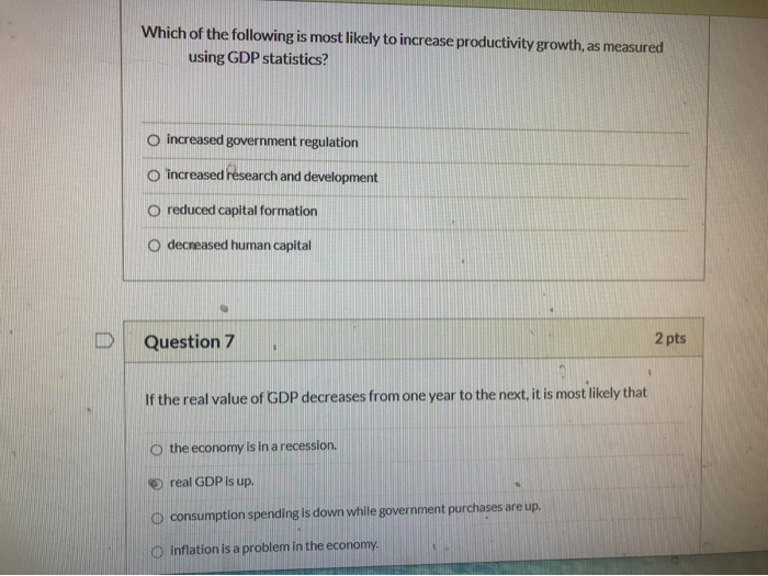 Solved Which Of The Following Is Most Likely To Increase | Chegg.com