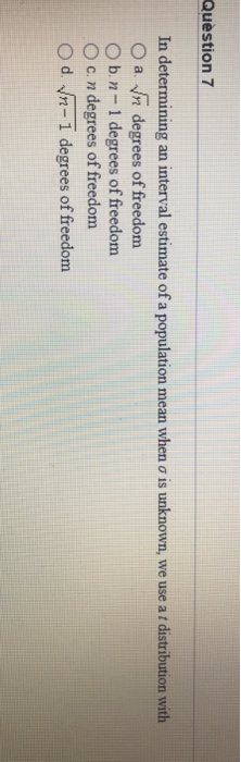 Solved Question 10 2 points Save Ans A simple random sample | Chegg.com