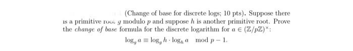 Solved Prove that, if a primitive root exists modulon, then | Chegg.com