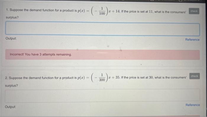 Solved Suppose the demand function for a product is | Chegg.com