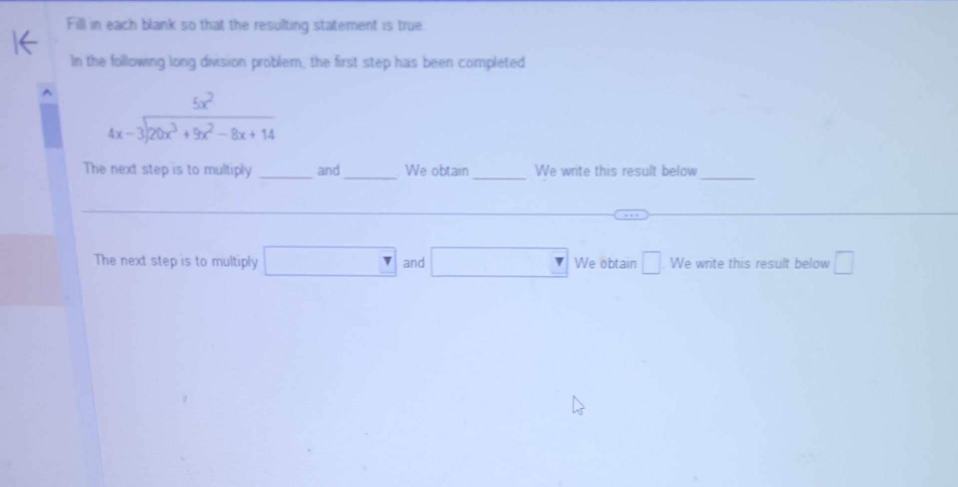 Solved Fill in each blank so that the resulting statement is | Chegg.com