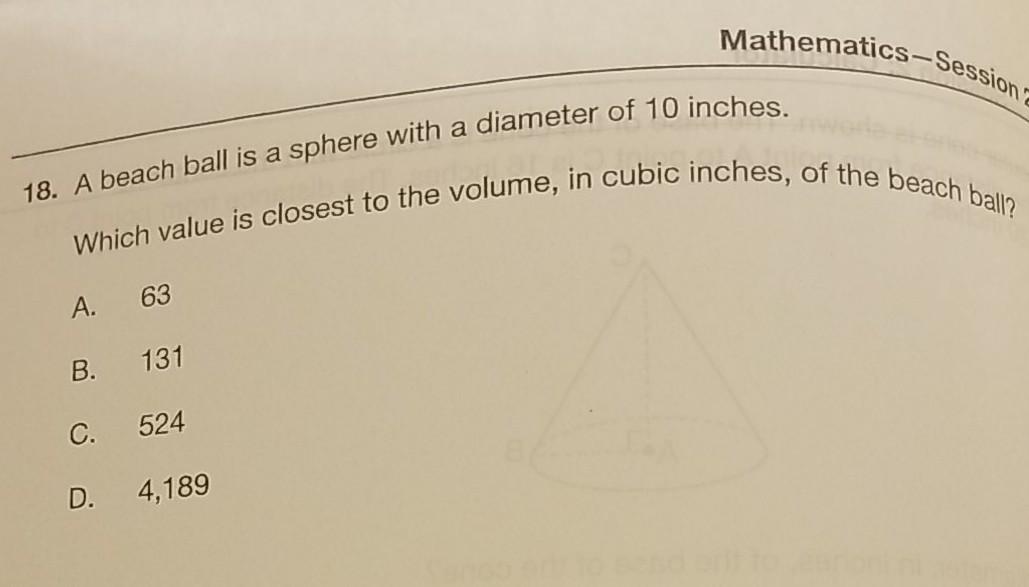 Solved MathematicsSession 18. A beach ball is a sphere with