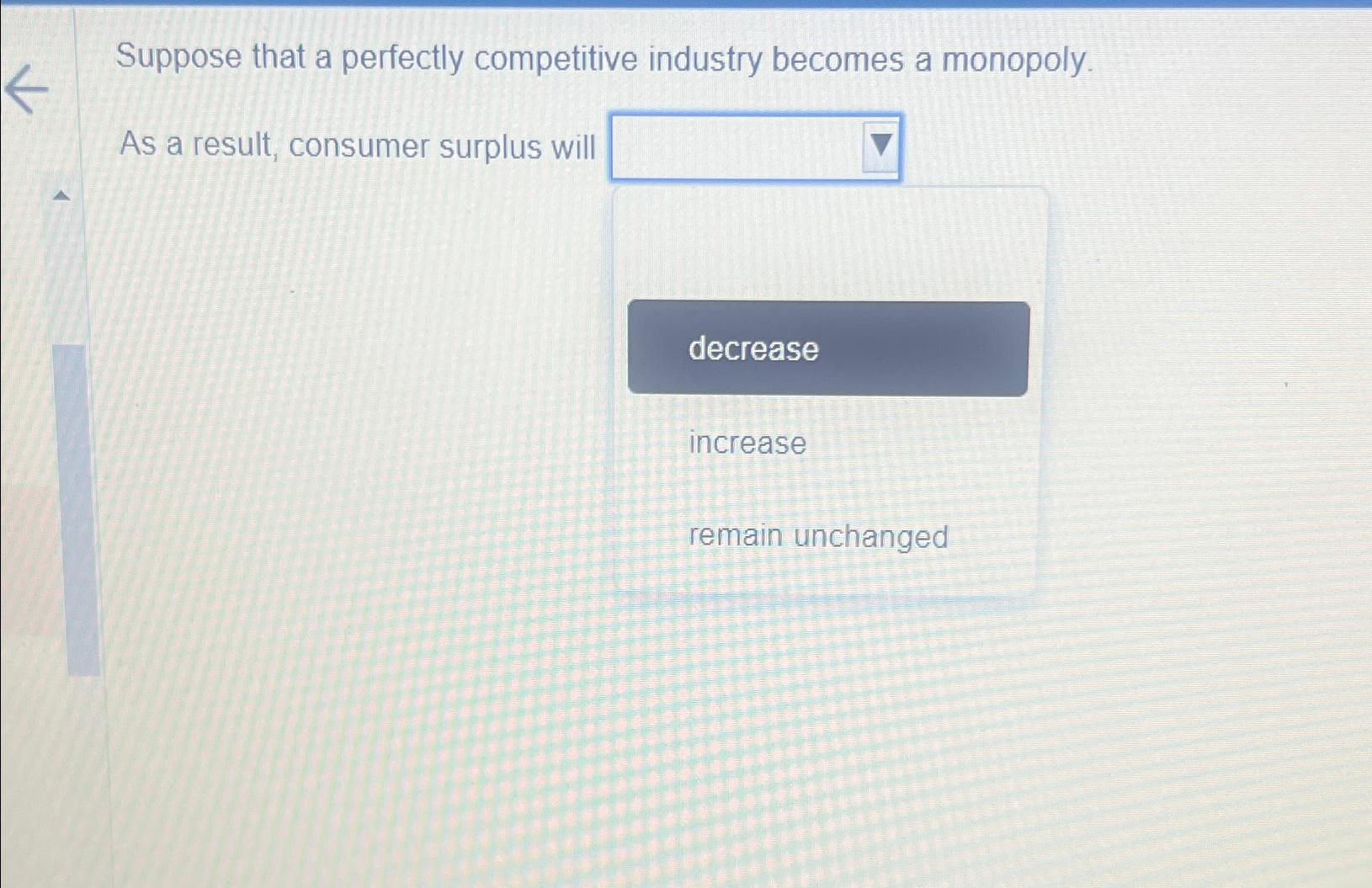 Solved Suppose that a perfectly competitive industry becomes | Chegg.com