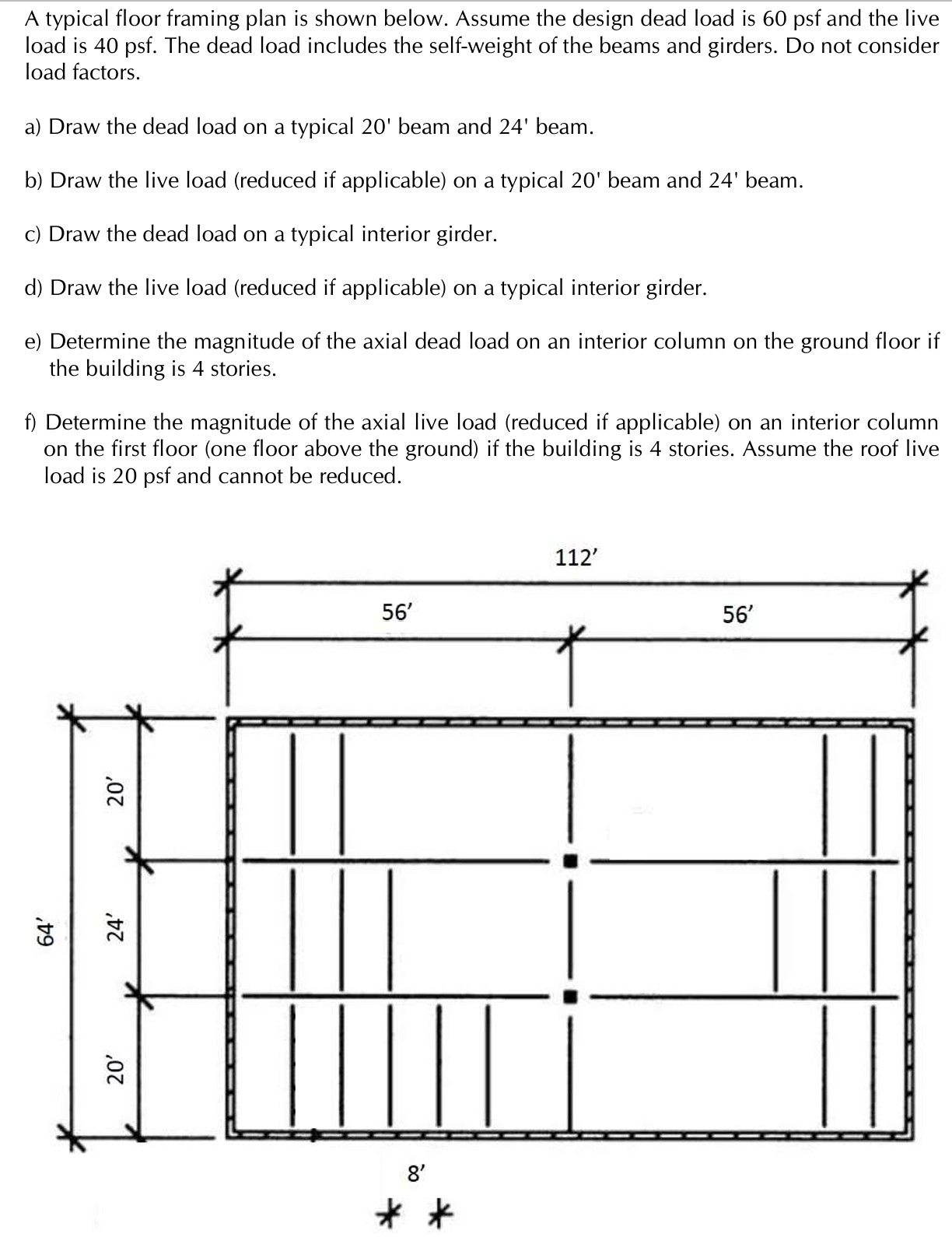 Solved A typical floor framing plan is shown below. Assume | Chegg.com