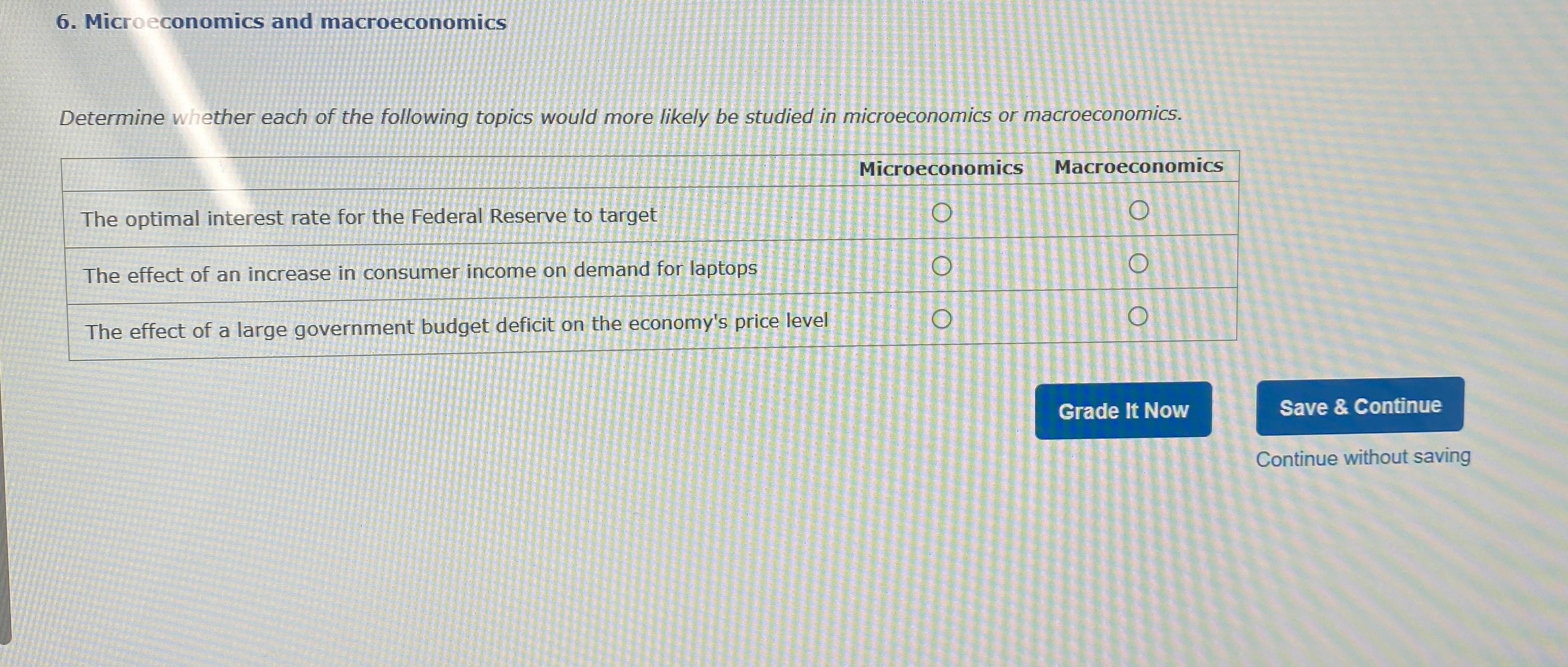 Solved Microeconomics And MacroeconomicsDetermine Whether | Chegg.com