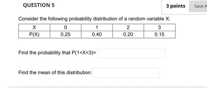 Solved Consider The Probability Distribution For The Random Or Cheggcom
