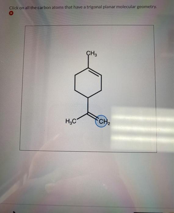 Solved Click on all the carbon atoms that have a trigonal