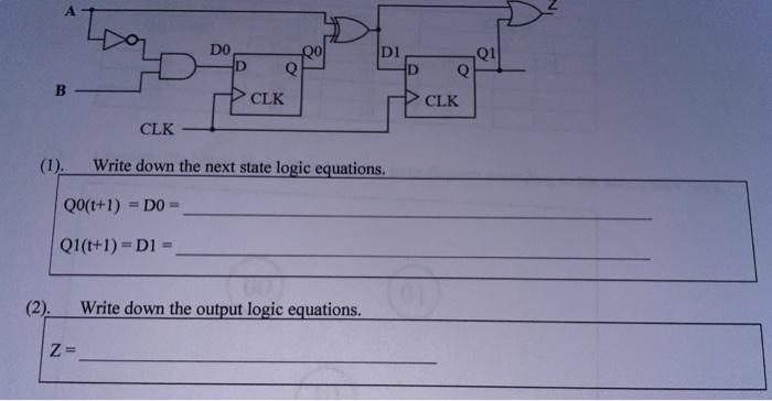Solved sequential logic: please help find tbe logic | Chegg.com