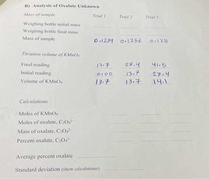 EXperiment \& OXIDATIONREDUCTION TITRATION