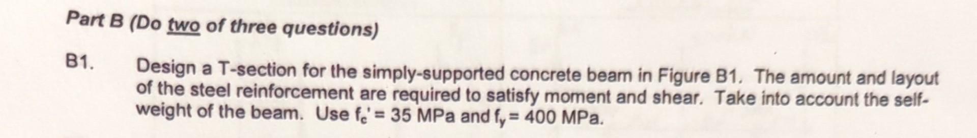 Solved Part B (Do Two Of Three Questions) B1. Design A | Chegg.com