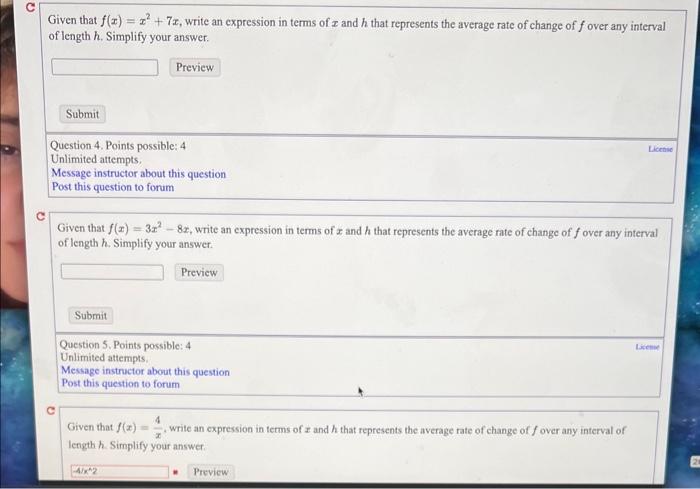 Solved Given That Fxx27x Write An Expression In Terms 