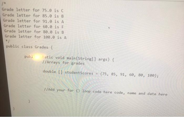 Solved I have to add a loop that will check every array | Chegg.com