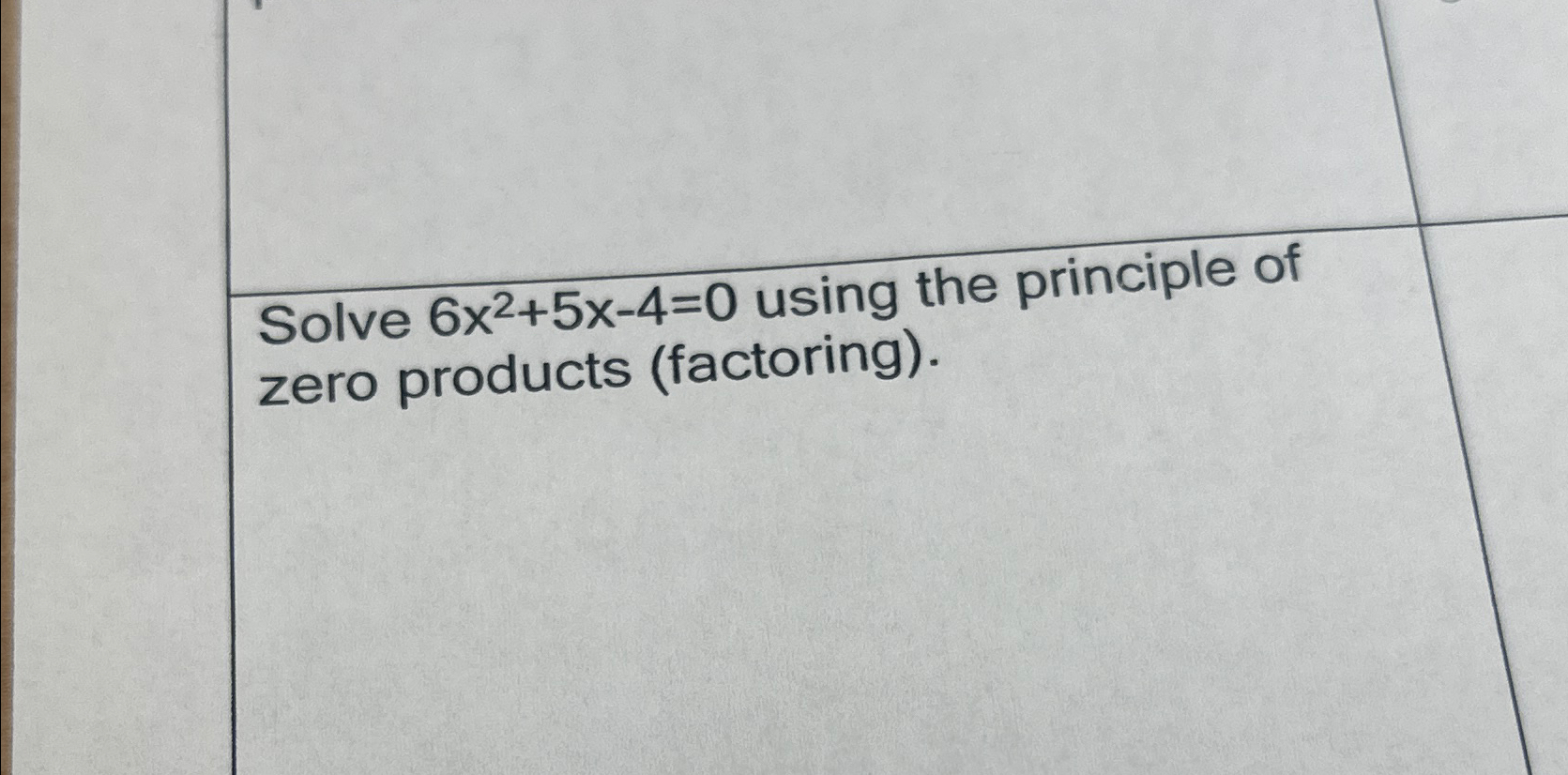 6x2 5x 4 0 Quadratic Formula