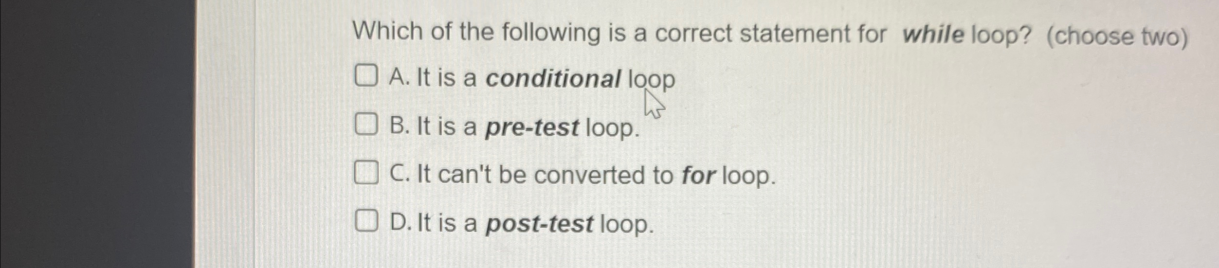 Solved Which of the following is a correct statement for | Chegg.com